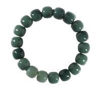 LMRJHAZ Bracelets en Perles, 12 * 11 mm 18 Grains Bodhi Perle Bodhi Root Bracelets Bracelets White Seed Beads Bracelets for Women Men Yoga Meditation Balancing (Gradient Blanc et Vert)