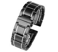 LMRJHAZ Céramique de luxe et acier inoxydable 20 mm 22 mm Brace en or noir pour hommes femmes montre bracelet bracelet