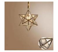 LMRJHAZ Chambre de Chambre Simple Balcon Personnalité créative Corridor Glass/Copper Star Chandelier Lamps Home Decor (32x32cm, c)
