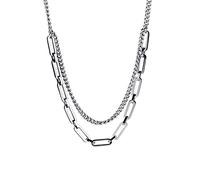 LMRJHAZ Chammes doubles pour hommes ensembles de tendance en acier inoxydable
