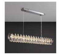 LMRJHAZ Chandelier en cristal moderne ， Convient pour le salon, la salle à manger, la chambre, la hauteur réglable, peut être personnalisée (modifiable, CD50cm)