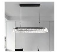 LMRJHAZ Chandelier Moderne Minimaliste à Bande Longue du Restaurant Pendant la Lampe de la Lampe de Salle à Manger Cafe Table LED Éclairage intérieur Transparent (Or, malinable avec télécommande)