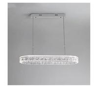 LMRJHAZ Chandelier Moderne Minimaliste à Bande Longue du Restaurant Pendant la Lampe de la Lampe de Salle à Manger Cafe Table LED Éclairage intérieur Transparent (Or, malinable avec télécommande)