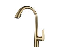 LMRJHAZ Chrome 60cm Pull Ful-out Kitchen Robinet Hot and Cold Water Washchasin Robinet rotatif rotatif Rotation Gris blanc rétractable (Couleur: Nickel brossé)
