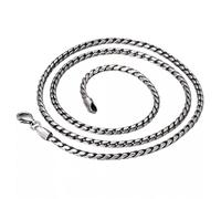LMRJHAZ Collier de chaîne en argent 2,5 mm S925 Collier en argent sterling pour hommes 45 à 75 cm de bijoux en argent