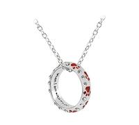 LMRJHAZ Collier de Charme pour Les Femmes Filles avec Un Cadeau en os Quand Un Collier Pendentif Chien Animal Mignon Ring Dog Rose et
