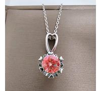 LMRJHAZ Collier en argent Moisanite 1CT avec bijoux pour femmes S925