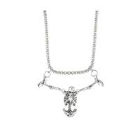 LMRJHAZ Collier squelette punk Halloween Gothic Captivité Skull Senden Rock Bijoux pour hommes et femmes