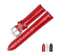 LMRJHAZ Compatible avec le nouveau 12 14 16 18 20 mm HQ Red Watch Band Fashion Watchband Bine Noble Femmes Brotte de montre en cuir brevet / 14 mm/noir