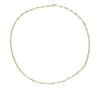 LMRJHAZ Couleur en argent doré délicate 925 Colliers de chaîne de liaison carrée classique en argent sterling pour femmes bijoux 46 cm Goud-kleur