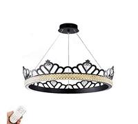 LMRJHAZ D, luminaire LED Ring Chaner avec télécommande plafonnier réglable Louteurs D pour la Salle à Manger de la Chambre Black 1 60x14cm (Noir 1 80x14cm)