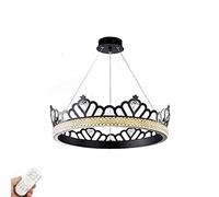 LMRJHAZ D, luminaire LED Ring Chaner avec télécommande plafonnier réglable Louteurs D pour la Salle à Manger de la Chambre Black 1 60x14cm (Noir 1 80x14cm)