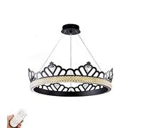 LMRJHAZ D, luminaire LED Ring Chaner avec télécommande plafonnier réglable Louteurs D pour la Salle à Manger de la Chambre Black 1 60x14cm (Noir 1 80x14cm)