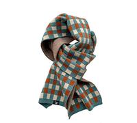 LMRJHAZ Écharpe d'hiver tricotée Chaude pour Femme, écharpe à Carreaux 22 x 170 cm.