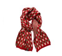 LMRJHAZ Écharpe d'hiver tricotée Chaude pour Femme, écharpe à Carreaux 22 x 170 cm.