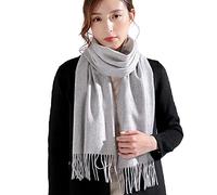 LMRJHAZ Écharpe en Cachemire écharpes d'hiver en Cachemire pour Femmes Glands Solides châles Pashmina