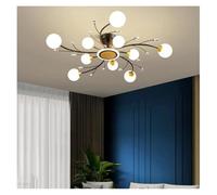 LMRJHAZ Éclairage de Lustre à LED Nordique pour Salon Cuisine Salle à Manger halthroom Villa hôtel Restaurant des lumières de Maison intérieure (Blanc Chaud, 10 Ampoules)