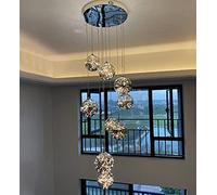 LMRJHAZ Escalier Moderne Longues lumières suspendues escaliers Hautes lumières suspendues minimalistes Lustre à LED, Plafond Les plafonniers dans la Villa, Cages d'escalier et Salon, léger à