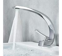 LMRJHAZ Évier de Cuisine Taps de Bassin Robinet Chrome Polish Basin Robinets Bathroom Mixer Tap Garbasin Robinet Robinet Single Handle Basin Single Tole Évier Crie Tap-Brushed