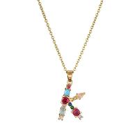 LMRJHAZ Fashion Purple Red Green Jaune Crystal Crystal AZ Pendentifs et colliers Collier Collier pour femmes