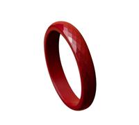 LMRJHAZ Fashion Round Cinnabar Bangle Bracelet pour Femmes Feng Shui Vermilion Bracelets Red Bangle pour Bonne Chance Richesse guérison Protection Amulette Femme Gift Birthday