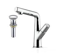 LMRJHAZ Fauce de bassin froid Chauquette cascade de salle de bain Vanité Vanité robinet à levier simple brosse dorée en laiton et lavage du bassin froid chaud (vert clair)
