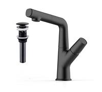 LMRJHAZ Fauce de bassin froid Chauquette cascade de salle de bain Vanité Vanité robinet à levier simple brosse dorée en laiton et lavage du bassin froid chaud (vert clair)