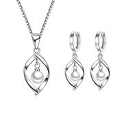 LMRJHAZ Femmes 925 Bijoux Ensembles accessoires de perles brillantes