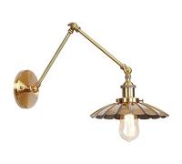 LMRJHAZ Lampe Murale Country Country réglable Bouton Swob Bras Swob Applique Murale métal E27 Fer Long du Bras Long léger Mural pour la Chambre à Coucher étude de Chambre à Coucher