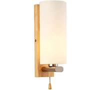 LMRJHAZ Lampe Murale Japonaise en Bois de Base Industrielle Applique Murale Nulle en Verre E27 Lumière Murale avec Cordon de Traction câblé pour Chambre à Coucher Couloir Villa