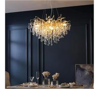LMRJHAZ LED Moderne CHANER Lampe, Lampes d'éclairage de Pendentif de Luxe SD compatibles avec la Salle à Coucher de Salle à Coucher lumière de décoration, lumière de Cuisine (100 cm Chaude)
