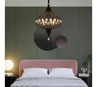 LMRJHAZ LED Moderne Compatible avec la Salle à Manger rétro pendante Compatible avec la Chambre à Coucher, Chaner (Sombre 45 cm)