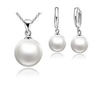 LMRJHAZ Les bijoux de perles femmes 925 boucles d'oreilles en pente