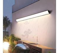 LMRJHAZ Lumières murales extérieures RECTANGE Moderne Longe IP65 IP65 Application Murale imperméable avec capteur de Mouvement Éclairage Mural Patio Salon Courtyard Lamp Garde, Cold Light-50cm (Light