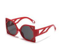 LMRJHAZ Lunettes de soleil de grande taille femme vintage grand cadre féminin soleil ombres dégradées UV400