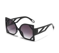 LMRJHAZ Lunettes de soleil de grande taille femme vintage grand cadre féminin soleil ombres dégradées UV400