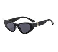 LMRJHAZ Lunettes de soleil œil de chat pour femmes, lunettes de soleil de luxe UV400, Noir , Taille unique