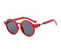 LMRJHAZ Lunettes de soleil rondes 2025 steampunk pour femmes, nuances de luxe, UV400, lunettes de soleil tendance pour hommes, Rouge, Taille unique