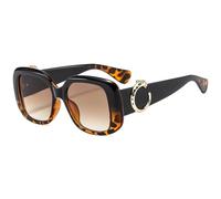 LMRJHAZ Lunettes de Soleil Rondes Femmes Décoration Gradiesnts de Cadre