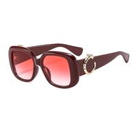 LMRJHAZ Lunettes de Soleil Rondes Femmes Décoration Gradiesnts de Cadre