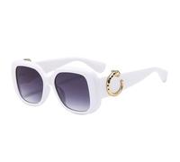LMRJHAZ Lunettes de Soleil Rondes Femmes Décoration Gradiesnts de Cadre