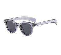 LMRJHAZ Lunettes de soleil rondes rétro pour homme et femme - Monture à rivets colorés - Lunettes de soleil vintage UV400, Gris gris, Taille unique