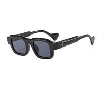 LMRJHAZ Lunettes de soleil vintage 2025 tendance punk rétro pour femmes, lunettes de soleil pour conduite masculine, UV400, Noir , Taille unique