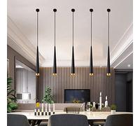 LMRJHAZ Lustre 5 PCS Restaurant Suit Chandelier Black Gold Downlight Table Pendre Lights Créativité Bar Bar Chandelier Reconders