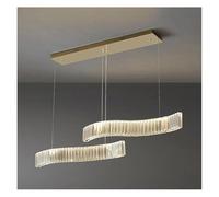 LMRJHAZ Lustres à LED de Luxe Moderne Éclairage de Maison pour la Salle à Manger décorer Les luminaires du Pendentif de Plafond de Lustre intérieur (3 changeables, L140 cm b)