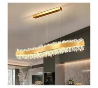 LMRJHAZ Lustres à LED de Luxe Moderne Éclairage de Maison pour la Salle à Manger Luster décorer Les luminaires de Pendentif de Plafond intérieur (lumière Chaude, L90cm)