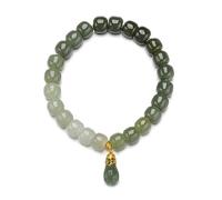 LMRJHAZ Magnolia Pendentif Femme Rétro Changement progressif Jade Hetian Main String