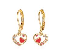 LMRJHAZ Mes dames cubiques Zirconi en forme de coeur En boucles d'oreilles Pendant Boucles d'oreilles Ladies mignonnes et doux boucles d'oreilles bijoux Femmes