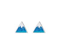 LMRJHAZ Mesdames 925 ENAMEL BLUE ICEBERG TRIANGLE MORTILLES D'OREURES MODES MODIES ÉLÉGANT BORQUET ELLE BOUCES D'OREILLET
