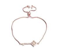 LMRJHAZ Micro Pavé Stone Crystal Viper Metal Couple Love Love Key Charm Lady